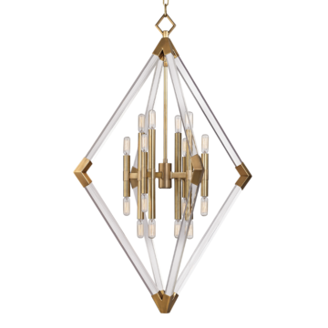  Lyons Pendant Light in Aged Brass