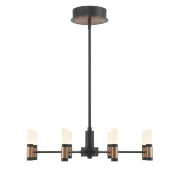 Albany 8-Light LED Chandelier in Black And Brass