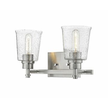 Z-Lite Bohin 2-Light Bathroom Vanity Light In Brushed Nickel