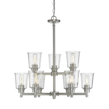 Z-Lite Bohin 9-Light Chandelier In Brushed Nickel