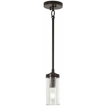 Elyton One Light Mini Pendant in Downton Bronze With Gold Highl by MinkaLavery