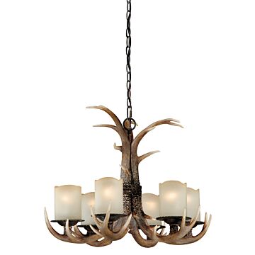 Yoho 6-Light Chandelier in Black Walnut