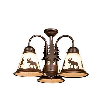 Yellowstone 3-Light LED Fan Kit or Chandelier in Burnished Bronze