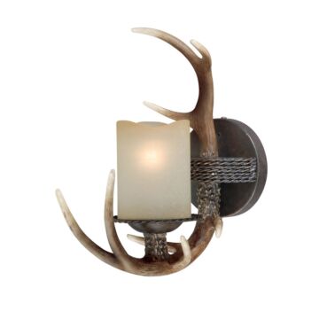 Yoho 1-Light Bathroom Vanity Light in Black Walnut