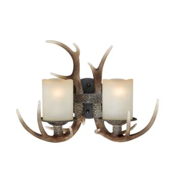 Yoho 2-Light Bathroom Vanity Light in Black Walnut