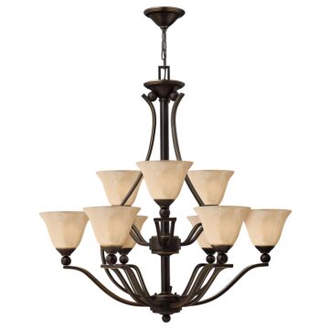Hinkley Bolla 9 Light Two Tier Chandelier in Olde Bronze