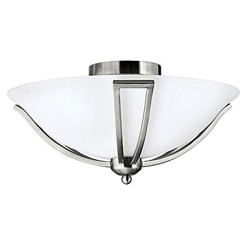 Hinkley Bolla 2-Light Flush Mount In Brushed Nickel