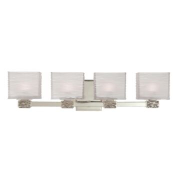 Hartsdale Four Light Bath Bracket in Satin Nickel by Hudson Valley