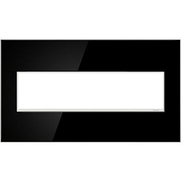 Adorne Gang Wall Plate in Black by Legrand