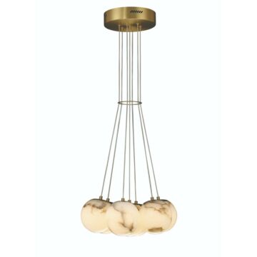 Kepler 7-Light LED Pendant in Gold