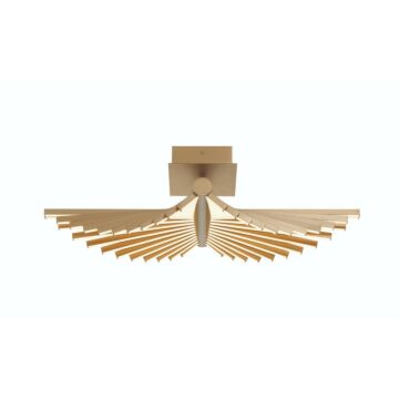 Seraph 1-Light LED Semi-Flush Mount Ceiling Light in Gold