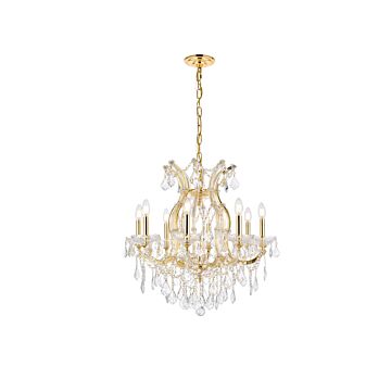 Maria Theresa 9-Light Chandelier in Gold