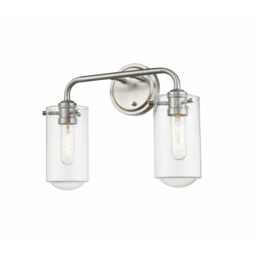 Z-Lite Delaney 2-Light Bathroom Vanity Light In Brushed Nickel