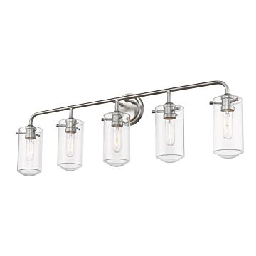 Z-Lite Delaney 5-Light Bathroom Vanity Light In Brushed Nickel