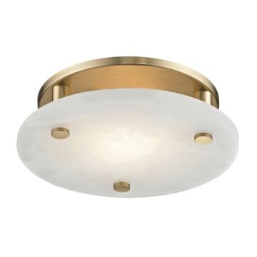 Croton LED Flush Mount in Aged Brass by Hudson Valley