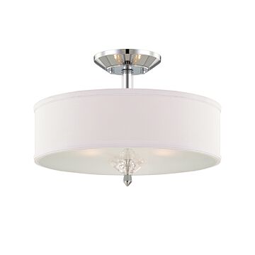 Palatial 3-Light Semi-Flush Mount in Chrome