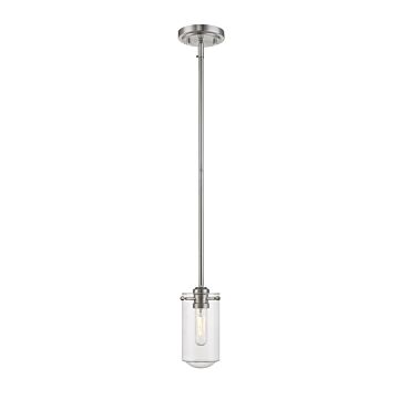 Z-Lite Delaney 1-Light Mini Pendant Light In Brushed Nickel