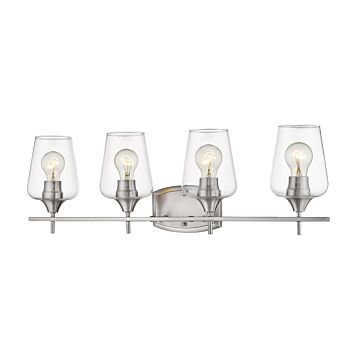 Z-Lite Joliet 4-Light Bathroom Vanity Light In Brushed Nickel