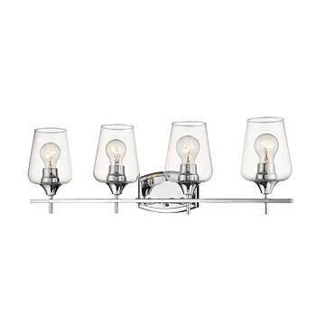 Z-Lite Joliet 4-Light Bathroom Vanity Light In Chrome