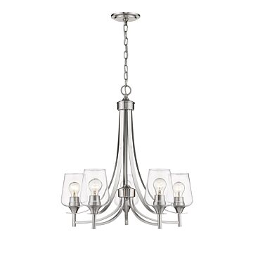 Z-Lite Joliet 5-Light Chandelier In Brushed Nickel