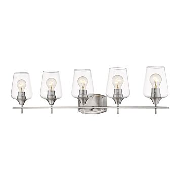 Z-Lite Joliet 5-Light Bathroom Vanity Light In Brushed Nickel