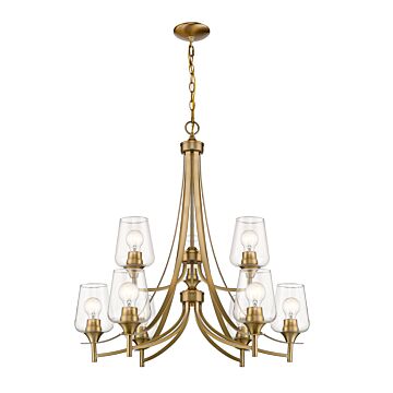 Z-Lite Joliet 9-Light Chandelier In Olde Brass