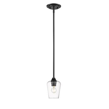 Z-Lite Joliet 1-Light Mini Pendant Light In Matte Black