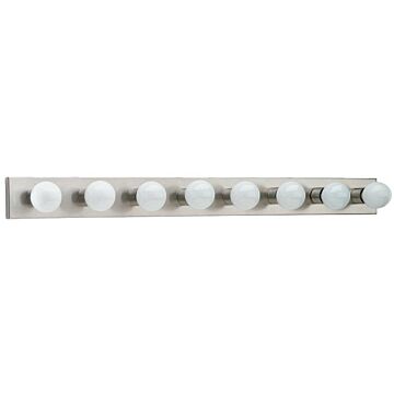 Generation Lighting Center Stage 8-Light 48" Bathroom Vanity Light in Brushed Stainless