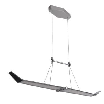 Craftmade Jetstream 2 Light 38 Inch Modern Chandelier in Chrome