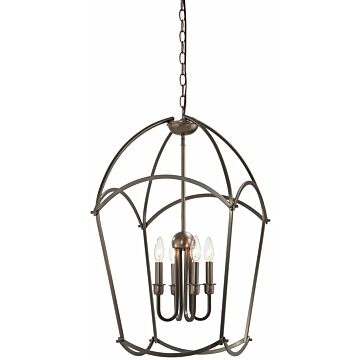 Jupiter'S Canopy Four Light Pendant in Harvard Court Bronze (Plated) by MinkaLavery