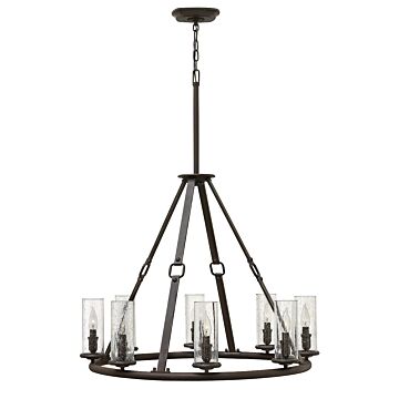 Hinkley Dakota 8 Light Foyer Chandelier in Oil Rubbed Bronze
