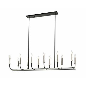 Z-Lite Haylie 12-Light Chandelier In Matte Black With Brushed Nickel
