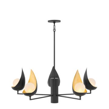 Ren LED Pendant in Black by Hinkley