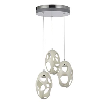 Craftmade Ovale 3 Light 14 Inch Pendant Light in White