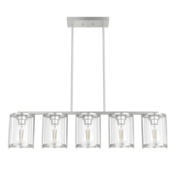 Hunter Astwood 5-Light Linear Chandelier in Brushed Nickel