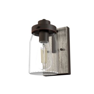 Hunter Devon Park 1-Light Sconce in Onyx Bengal