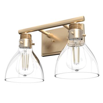 Hunter Van Nuys 2-Light Bathroom Vanity Light in Alturas Gold