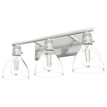 Hunter Van Nuys 3-Light Bathroom Vanity Light in Brushed Nickel