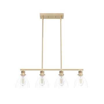 Hunter Van Nuys 4-Light Linear Chandelier in Alturas Gold