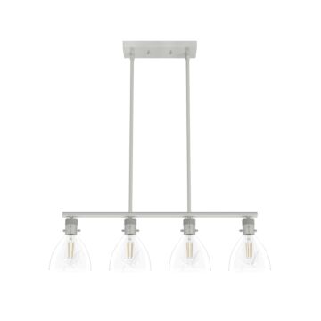 Hunter Van Nuys 4-Light Linear Chandelier in Brushed Nickel