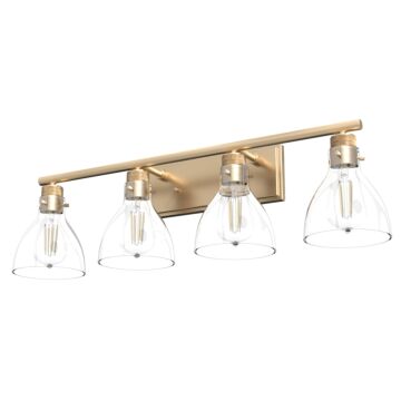 Hunter Van Nuys 4-Light Bathroom Vanity Light in Alturas Gold