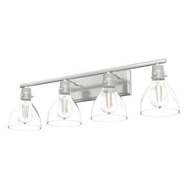 Hunter Van Nuys 4-Light Bathroom Vanity Light in Brushed Nickel