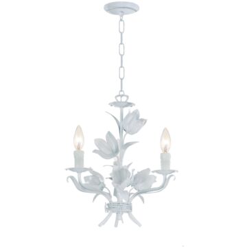Southport Three Light Mini Chandelier in Wet White by Crystorama