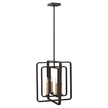 Hinkley Quentin 4-Light Chandelier In Buckeye Bronze