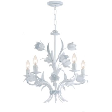 Southport Five Light Chandelier in Wet White by Crystorama