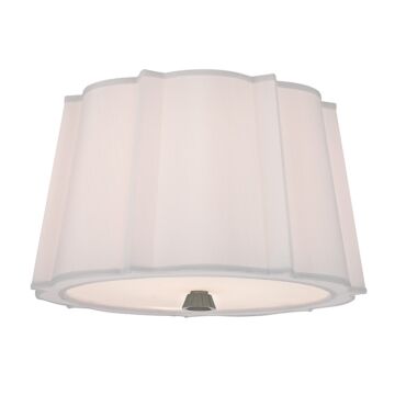 Humphrey Two Light Semi Flush Mount in Polished Nickel by Hudson Valley