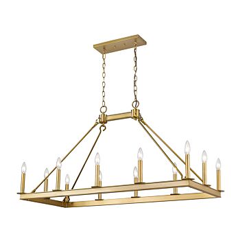 Z-Lite Barclay 12-Light Chandelier In Olde Brass