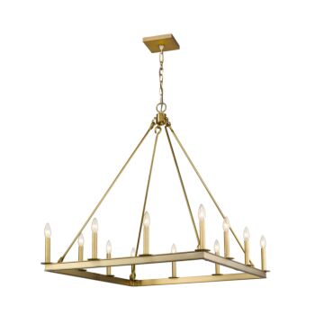 Z-Lite Barclay 12-Light Chandelier In Olde Brass