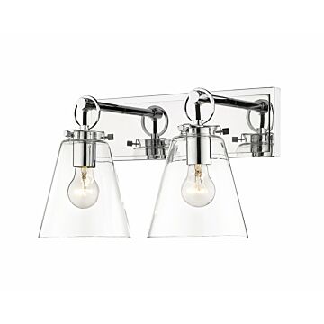 Z-Lite Harper 2-Light Bathroom Vanity Light In Chrome