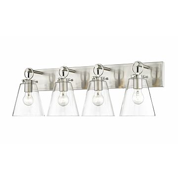 Z-Lite Harper 4-Light Bathroom Vanity Light In Brushed Nickel